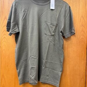 Outerknown Olive Green Pocket Crew Tee